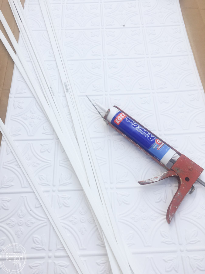 cut plastic ceiling panels to use on ceiling of an rv