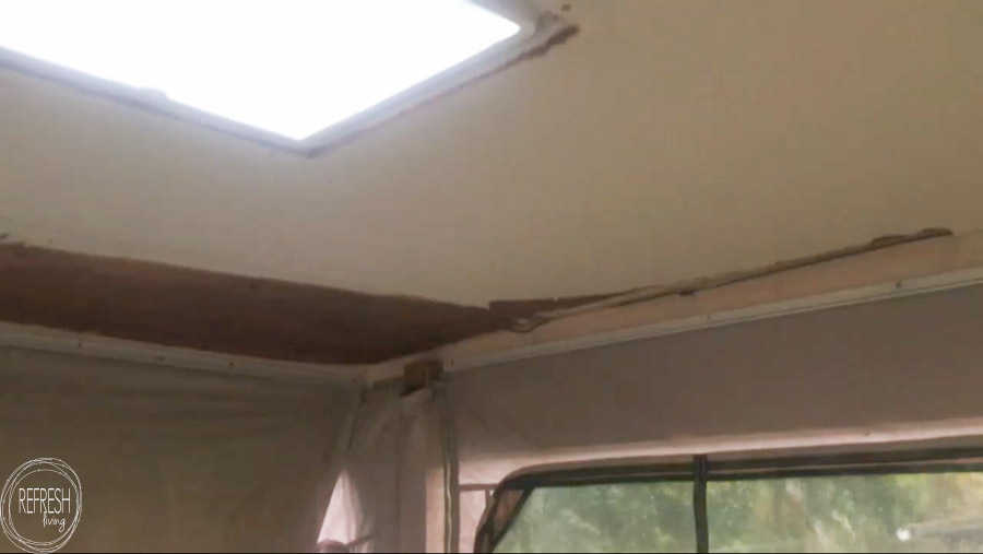 how to repair water damaged ceiling in rv 