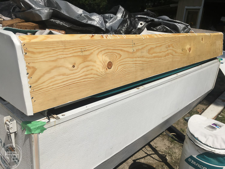 replace the wood frame on pop up camper roof