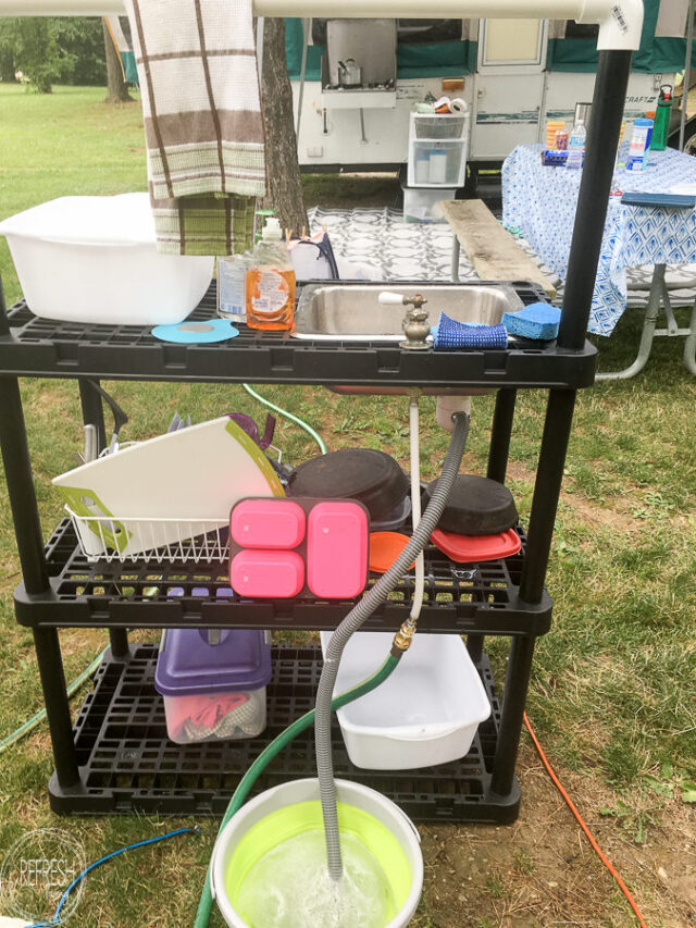 DIY Camping Sink - Refresh Camping