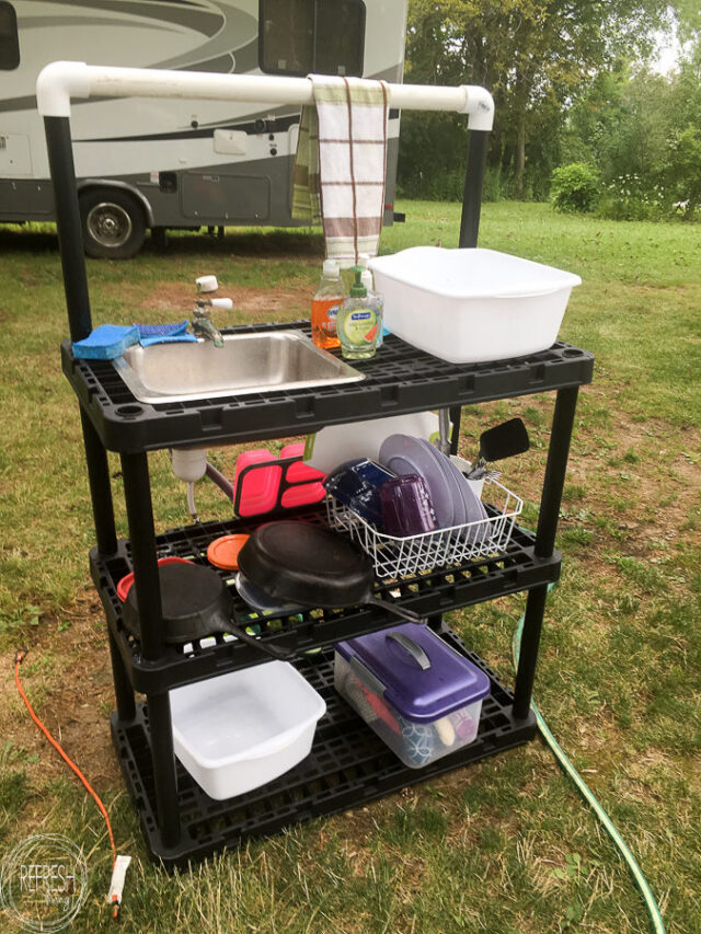 DIY Camping Sink - Refresh Camping