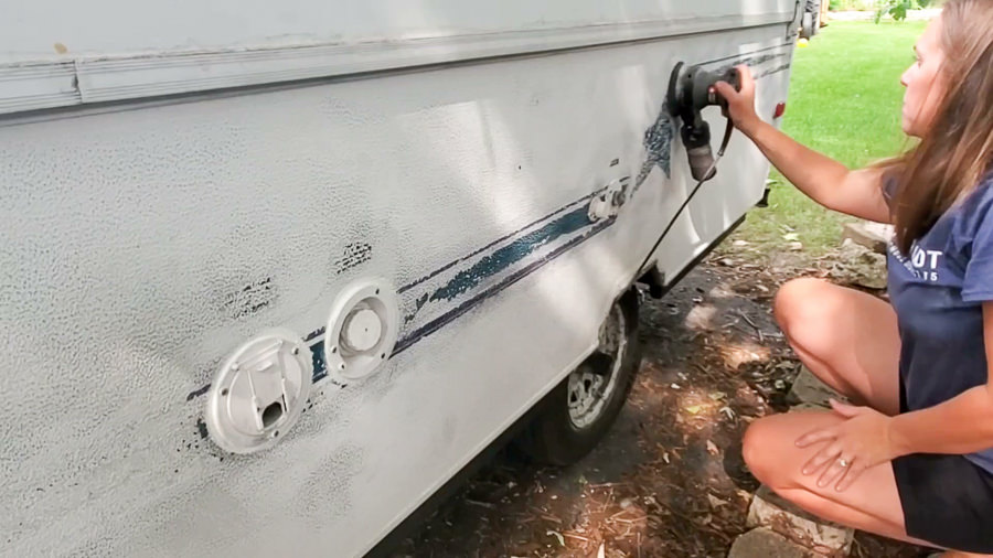 How to Paint a Camper Exterior Refresh Camping