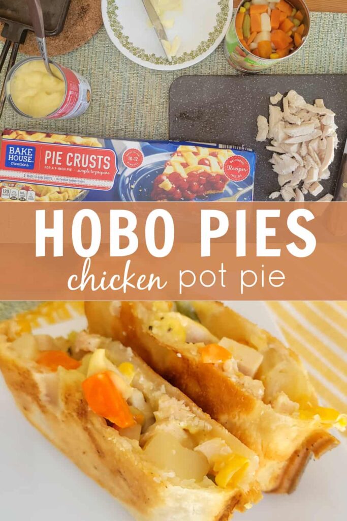 hobo pie recipe chicken pot pie in pie iron over campfire