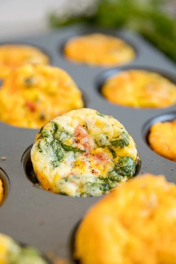 baked egg muffins for camping breakfast
