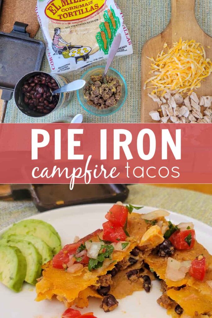pie iron tacos for camping