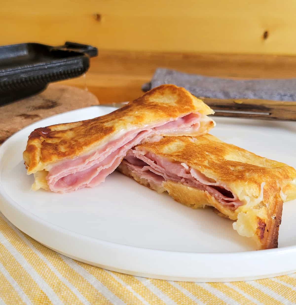 Ham and Cheese Campfire Sandwich Maker Recipe