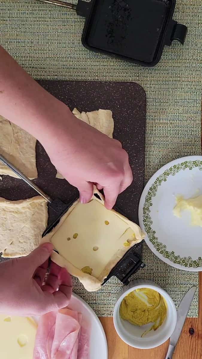 Ham and Cheese Campfire Sandwich Maker Recipe Refresh Camping