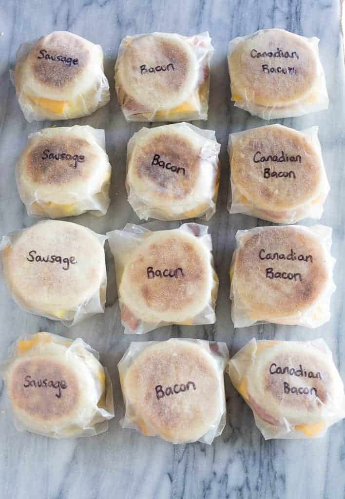 make ahead english muffin breakfast sandwiches for camping breakfast