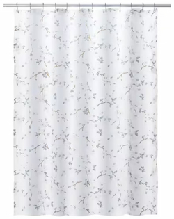 laura ashley gray and white peva shower curtain