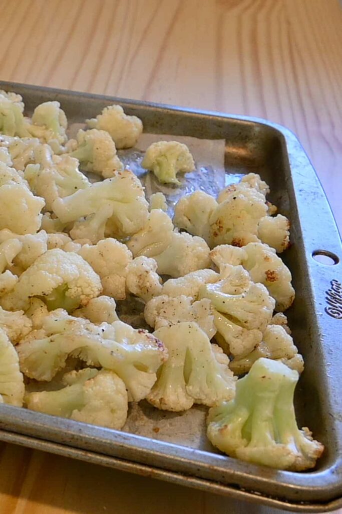 roasted cauliflower for camping salad