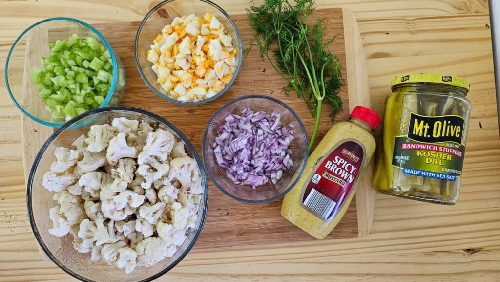 camping salad recipe with cauliflower instead of potato in healthy potato salad