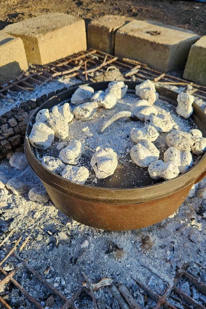 how to make a cake over the fire using butter and liquid to make the best campfire dump cake