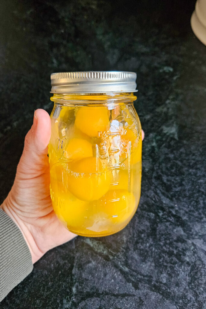 camp cooking hack for packing eggs to store in jar before trip