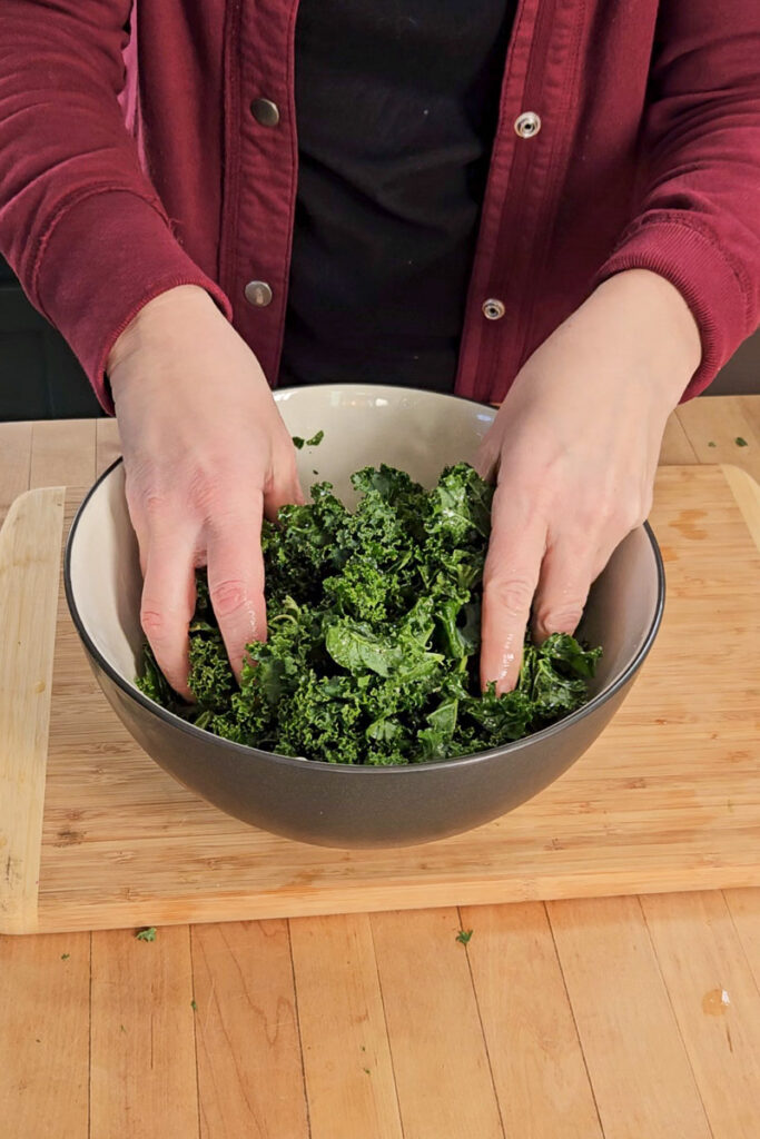 how to prep kale so its tender and not bitter