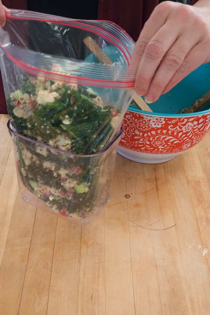 prep these camping salads ahead of your trip and pack them in a ziplock bag