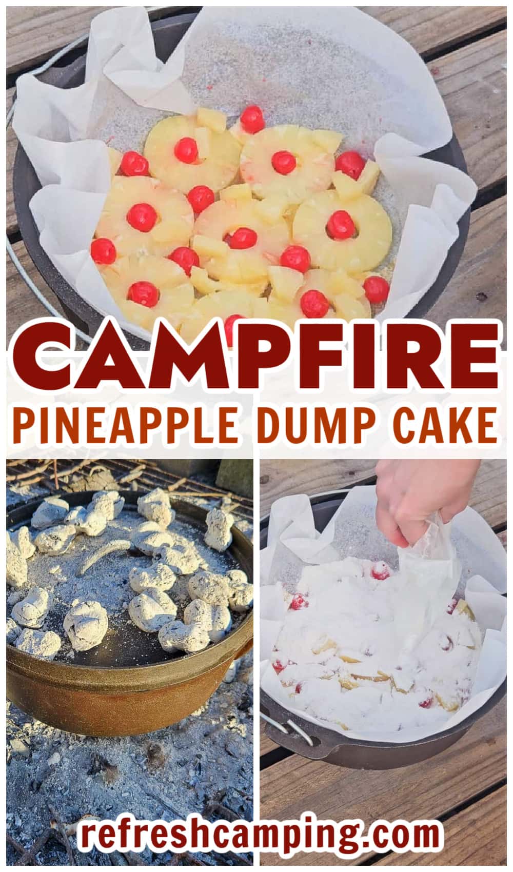 Dutch Oven Pineapple Upside Down Cake Refresh Camping