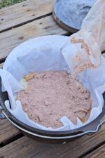 Peanut Butter Brownie Dutch Oven Dump Cake - Refresh Camping