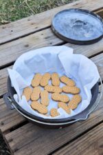 Peanut Butter Brownie Dutch Oven Dump Cake - Refresh Camping