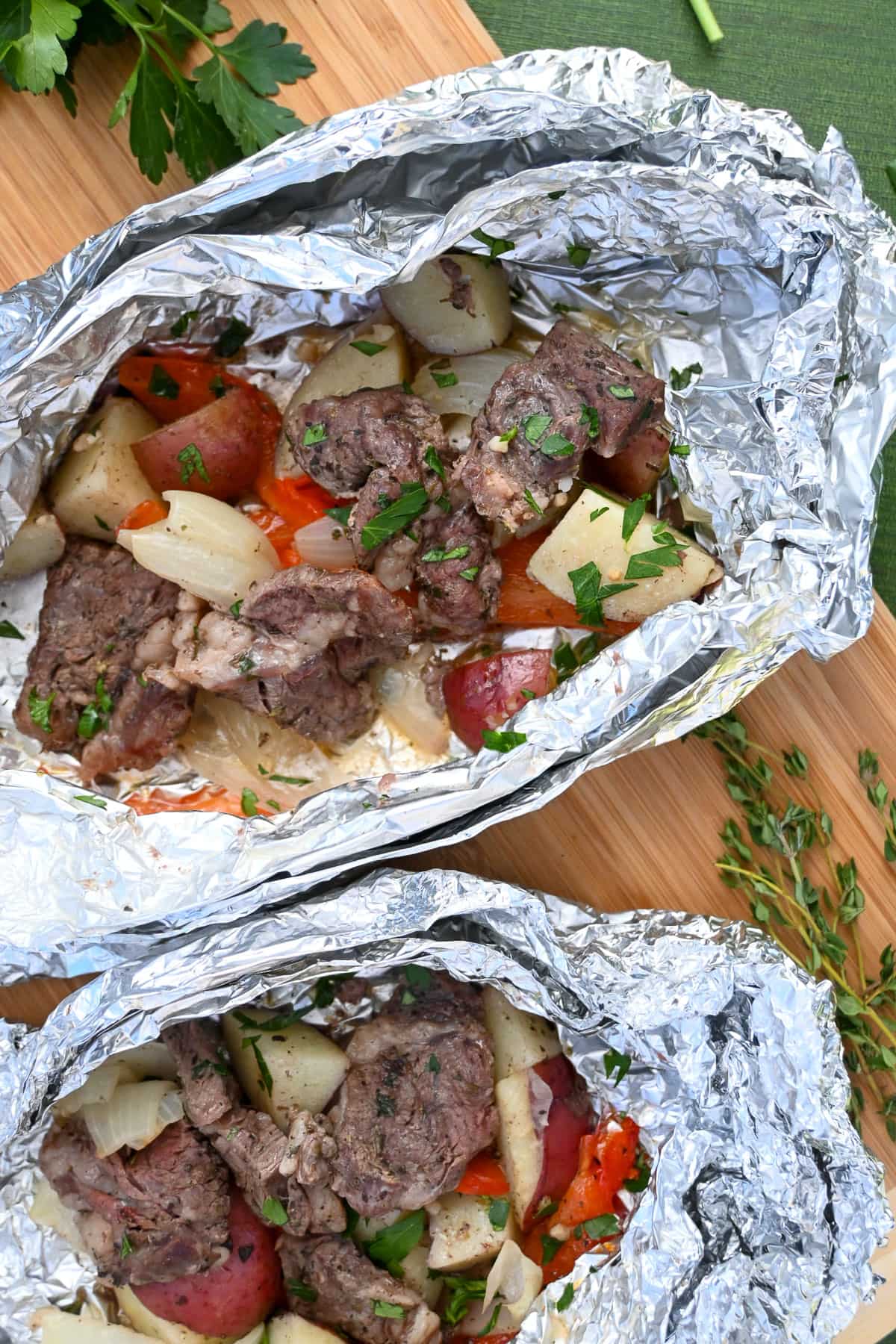 Steak and Potato Foil Packets for Campfire or Grill Refresh Camping
