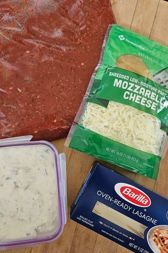 items to pack in your cooler for campfire lasagna recipe
