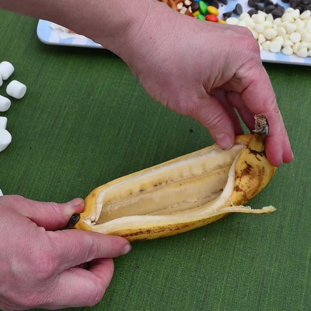 how to make a campfire banana boat