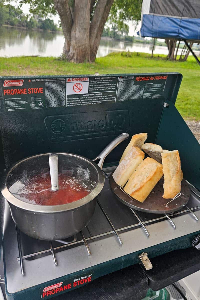 easy camping meal idea meatball subs